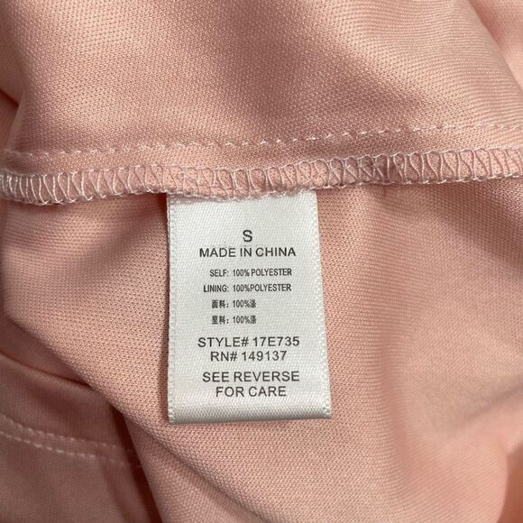 HYFVE Women’s Small Blush Pink Tiered Mini Dress Open Tie Back Coquette - Picture 9 of 10